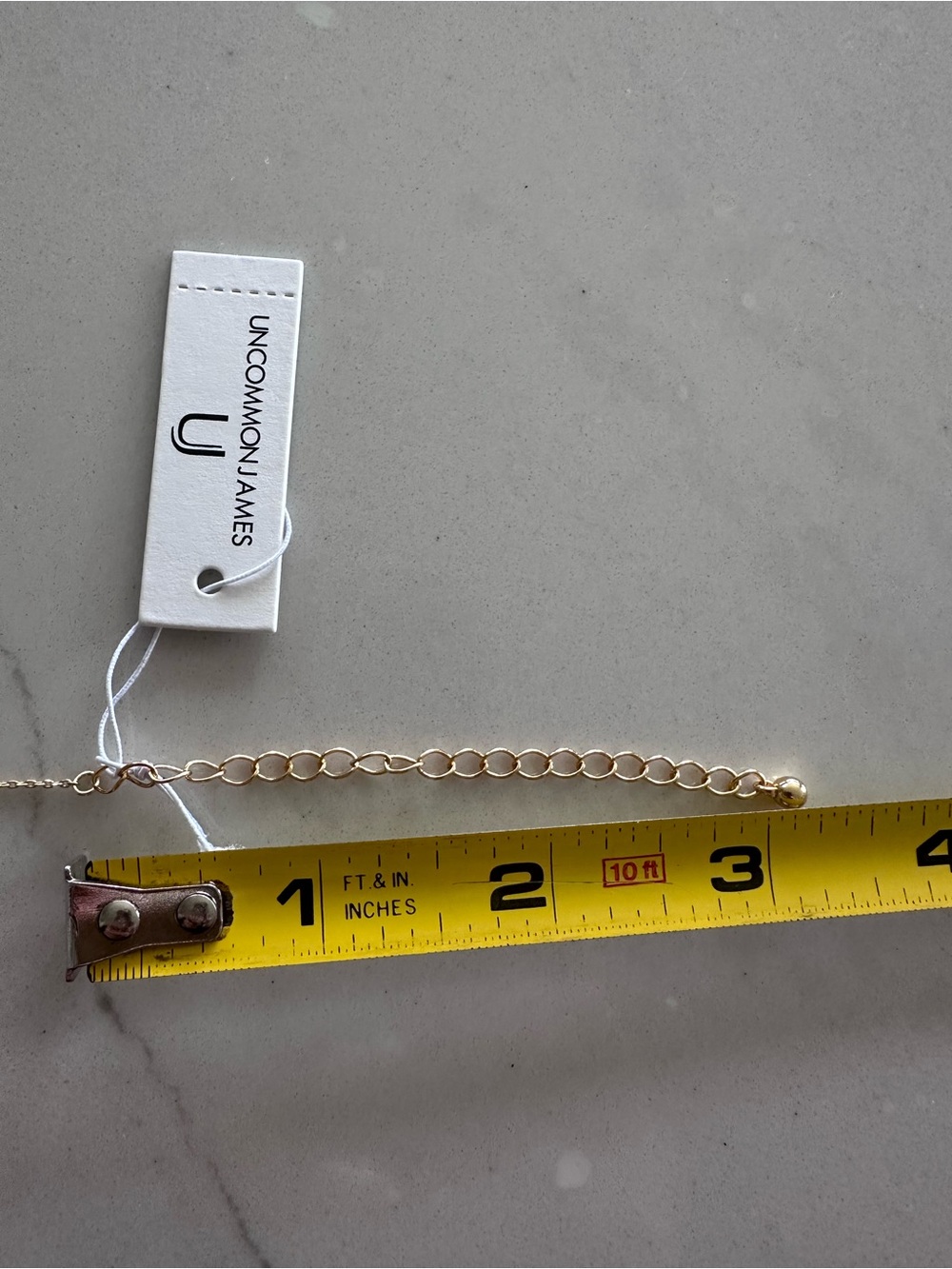 Uncommon James 14K Gold Plated Straight To The Point Dainty Pave Necklace NWTs - Picture 7 of 14